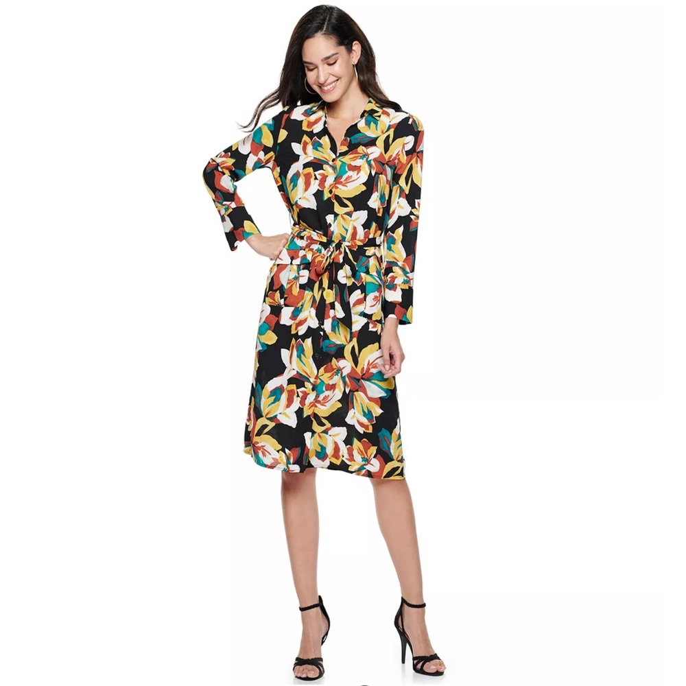Jennifer Lopez Collared Shirt Dress